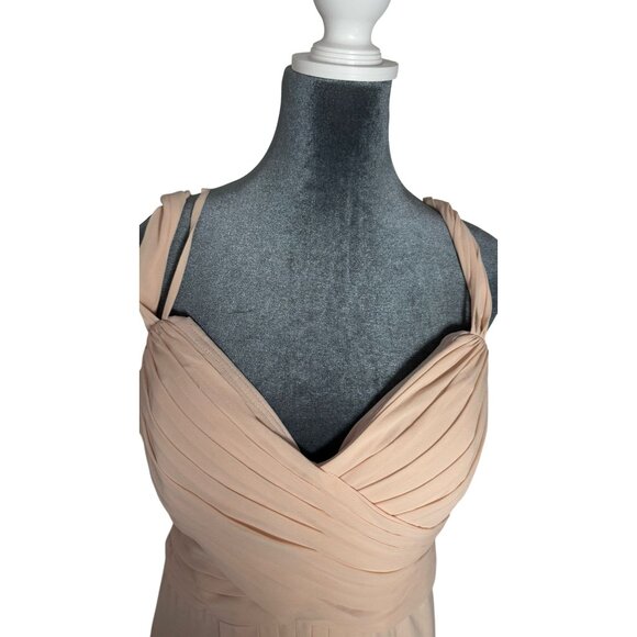 NWT Morilee Madeline Gardner Blush Pink Pleated Formal Gown Size 18 - Picture 6 of 7